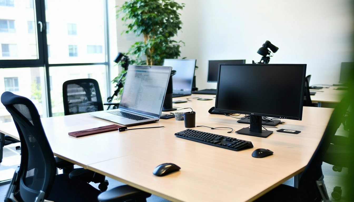 Outsourced IT support team assisting clients